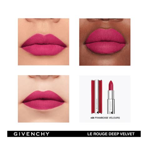 givenchy framboise velours nagellack|le rouge deep velvet lipstick.